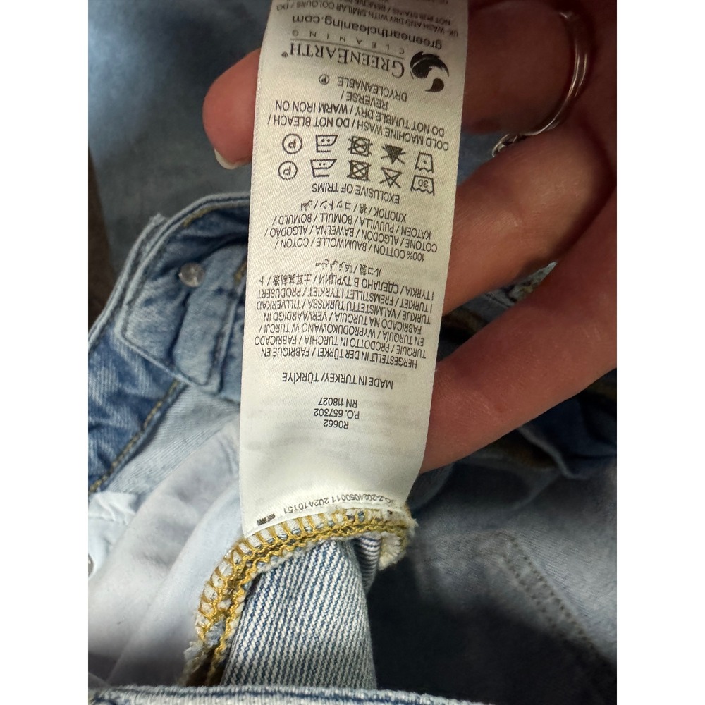 Boden Womens Light Wash Wide Leg Raw Hem Denim Jeans W33 Blue - Picture 6 of 7
